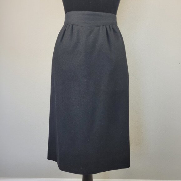 Vintage woman’s 100% wool black pencil skirt size 6 - Picture 10 of 14